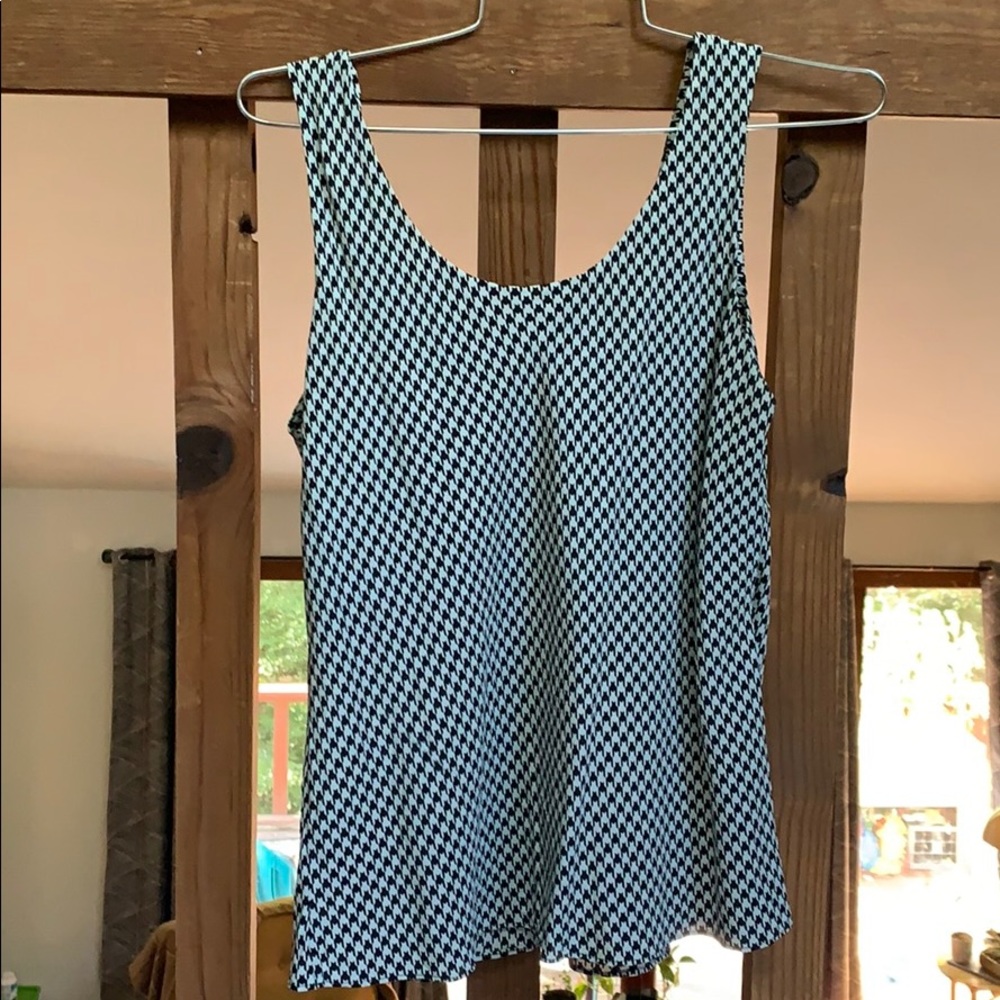Vintage silk houndstooth top